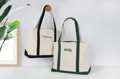 Custom Personalized Embroidered Tote Bag, Boat, Beach, Bridesmaid Gifts or Party Gifts
