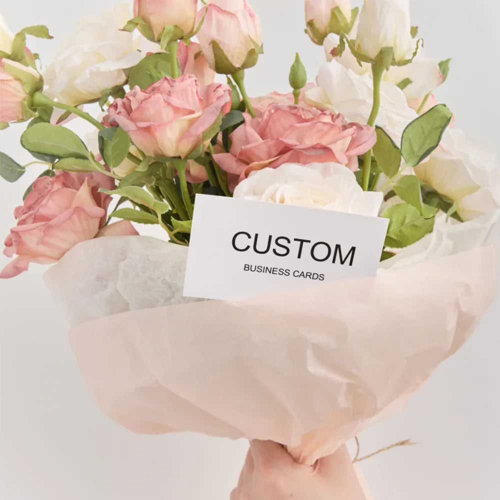 200/500/1000pcs Customizable Cards, Personalized Business Cards with Acrylic Storage Box, Waterproof Thank You Invitations