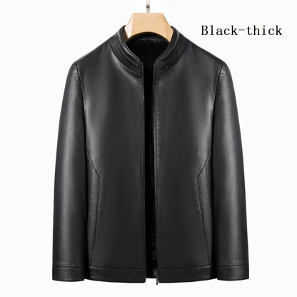 Men's Business Casual Natural Sheep Thin Leather Jacket