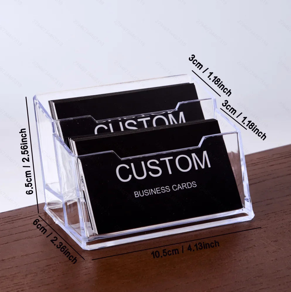 200/500/1000pcs Customizable Cards, Personalized Business Cards with Acrylic Storage Box, Waterproof Thank You Invitations