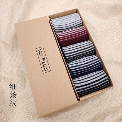 High Quality 5 Pairs Casual Cotton Male Boy Socks