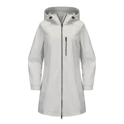 Spring Women's Hooded Long Jacket, Size S-3XL