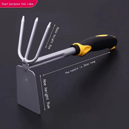 Tree Planting 4-piece Outdoor Tools Hoe Spade Dual-purpose Gardening Digging & Weeding Tool Small Shovel Potted Plant