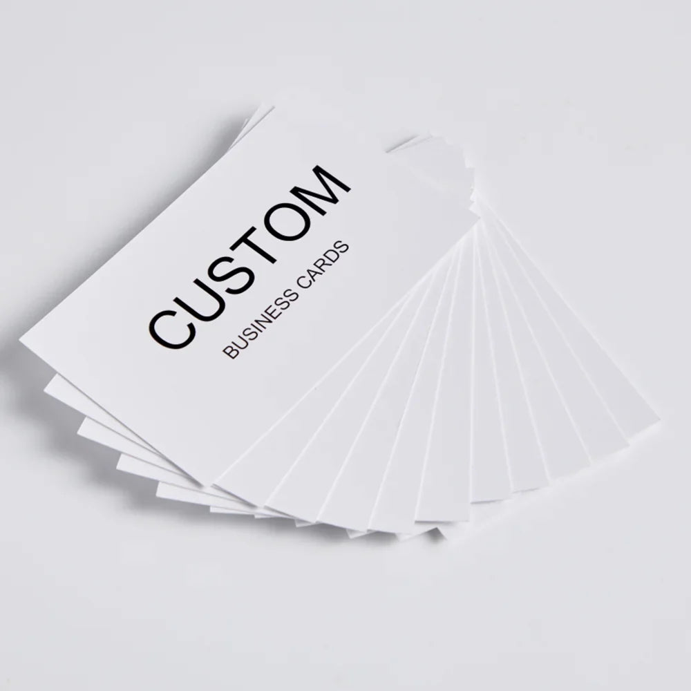 200/500/1000pcs Customizable Cards, Personalized Business Cards with Acrylic Storage Box, Waterproof Thank You Invitations