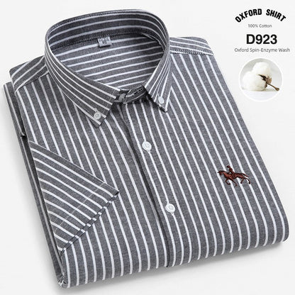 Casual Oxford Men's Short-Sleeved Dress Shirts