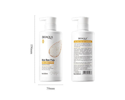500ml Rice Conditioner Deeply Repairs Damaged Hair, Controls Oil Moisturizes, Leaves Hair Volumizing, Smooth, Shiny, And Elastic