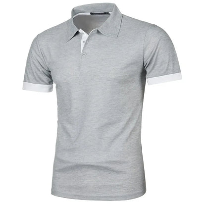 New Mens Short Sleeve Polo Shirt Solid Color