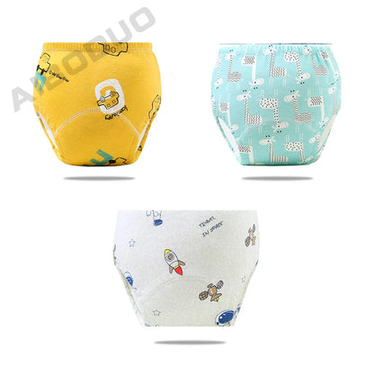 Reusable Infant Ecological Baby Diaper Training Pants Waterproof Washable Breathable Cotton Baby Underwear