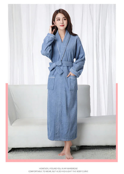 100% Cotton Waffle Bathrobe for Men or Women