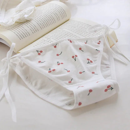 Women Funny Cotton Panties Hollow Out Seamless Briefs