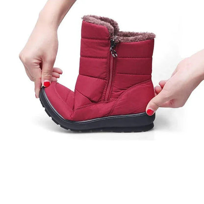 BEYARNE Waterproof non-slip winter boots plus cotton velvet shoes for women warm large size 41 42