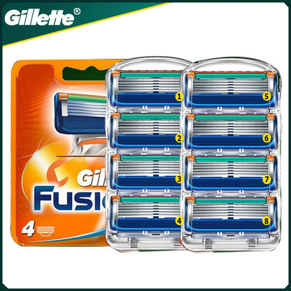 Gillette Fusion Razor for Men Face Hair Beard Shaving Machine Manual Safety Shaver Replacement Head Cassettes 5 Layer Blades