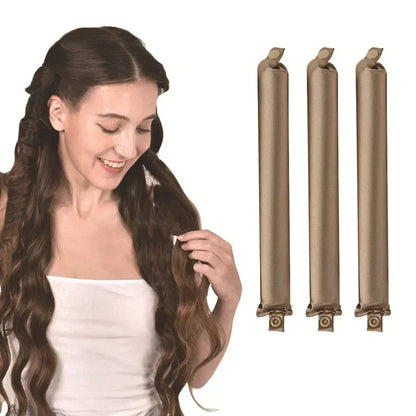 Heatless No Heat Hair Rollers Satin Curling Rod Soft Curlers Sleeping Flex Rods Styling Tools