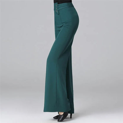 Women Wide Leg Ballroom Dance Style Pants
