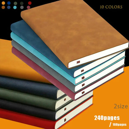 A5 A6 Notebook Leather Office Journal Diary Notepad