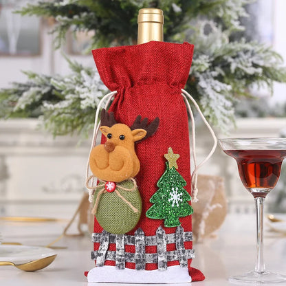Christmas Wine Bottle Decoration