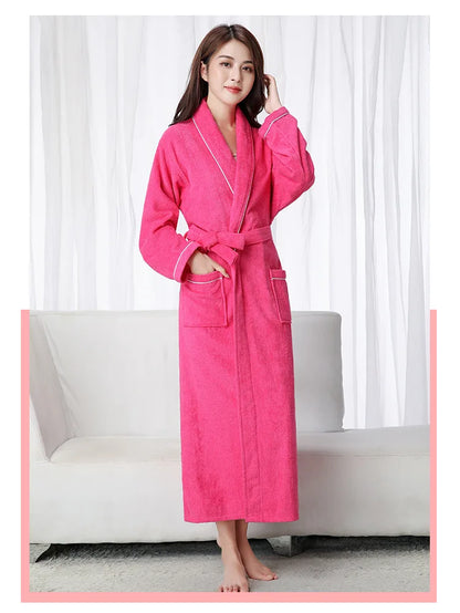 100% Cotton Waffle Bathrobe for Men or Women