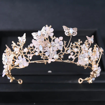 Gold Color Luxury Crystal Wedding Tiaras Crowns Party Rhinestone Prom Bridal Diadem Crown Tiara Hair Jewelry