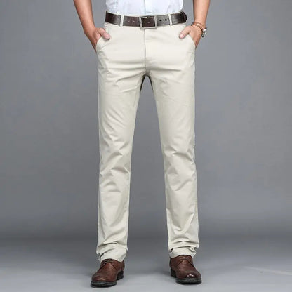 Summer Thin Slim Men's Cotton Casual Suit Pants