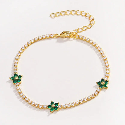 Mix Style Green Micro-inlaid Zircon Tennis Bracelet for Women 2025 New Men Bracelet Homme Jewelry Accessories Wholesale