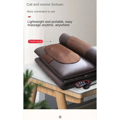 JINKAIRUI Full Body Electric Massage Mattress Multi-function Shoulder/Neck/Waist/Back Kneading Vibration Massage Pad with Heating