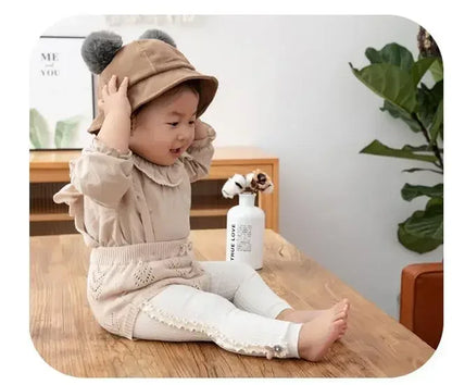 Girls Knitting Rabbit Leggings