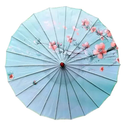 Silk umbrella with cherry blossom design