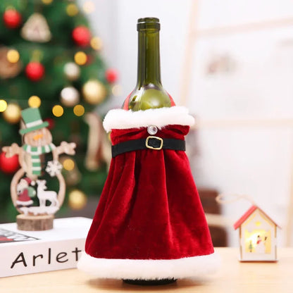 Christmas Wine Bottle Decoration