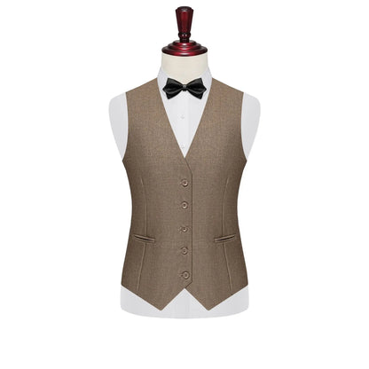 7XL 8XL Plus Size Slim Suit Vest Business Men's Dress Vest Fashion Solid Single Breasted V-neck Formal Waistcoats