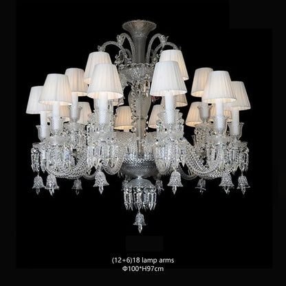 European Crystal Chandelier Living Room Dining Room Bedroom Villa Staircase Lamps White Candle