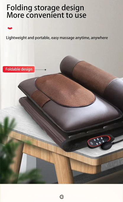 JINKAIRUI Full Body Electric Massage Mattress Multi-function Shoulder/Neck/Waist/Back Kneading Vibration Massage Pad with Heating