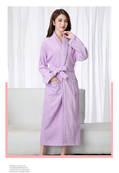 100% Cotton Waffle Bathrobe for Men or Women