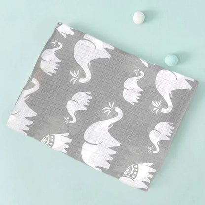 110cm Baby Swaddle Blanket Wrap Burping Clothes Dual Layers Muslin Blankets Boy Girl Organic Soft Cotton