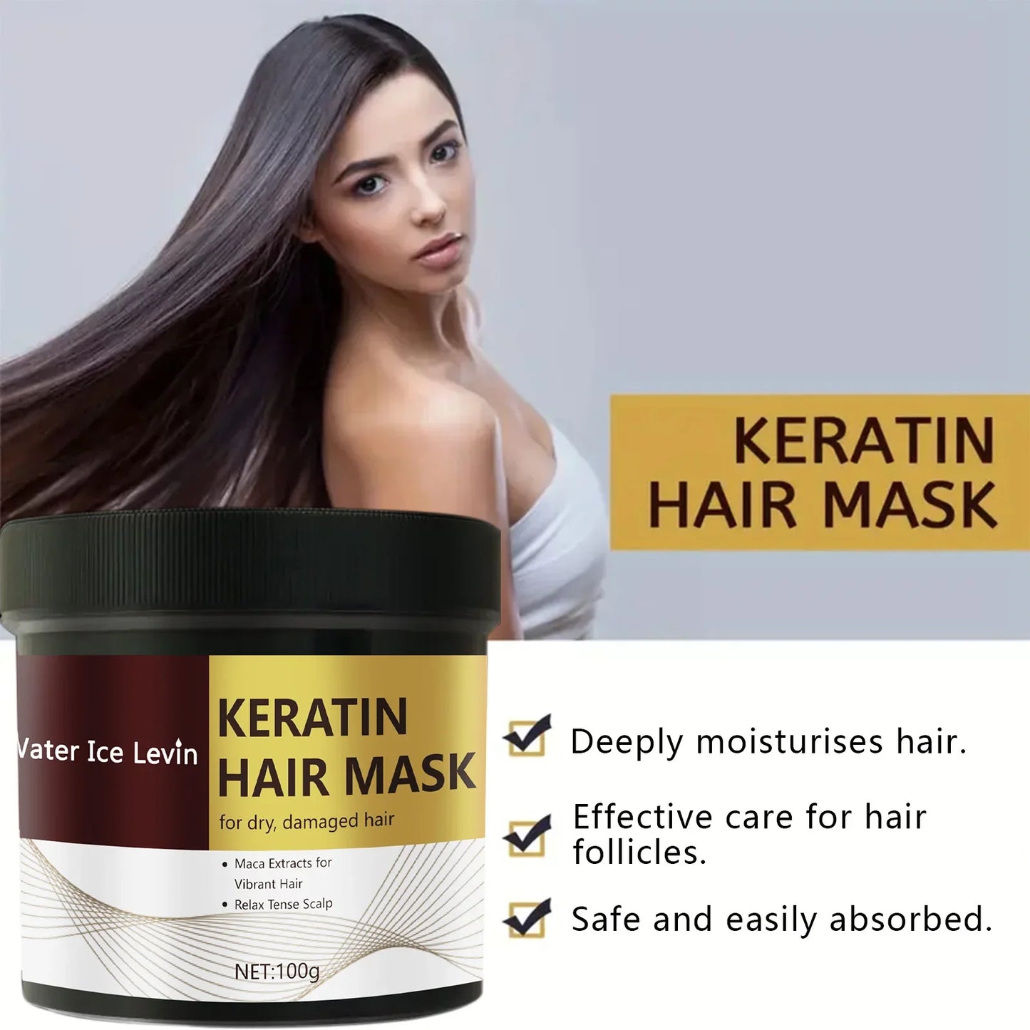 Magical Keratin Hair Mask Moisturizer Fast Repair Damaged Frizzy Hair