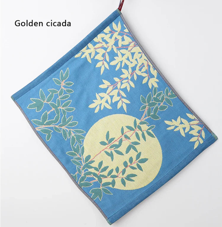 Vintage Pure Cotton Gauze Hand Towel, Small Hangable Towel, Absorbent and Lint-Free