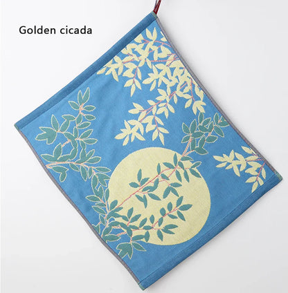 Vintage Pure Cotton Gauze Hand Towel, Small Hangable Towel, Absorbent and Lint-Free
