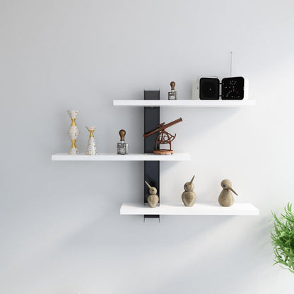 Mita 19'' Adjustable Metal Manufactured Wood Wall Shelf