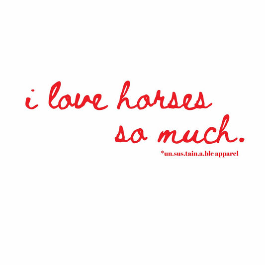 Die Cut Vinyl Stickers - 2x3 - I Love Horses (Famous Austin Sign)