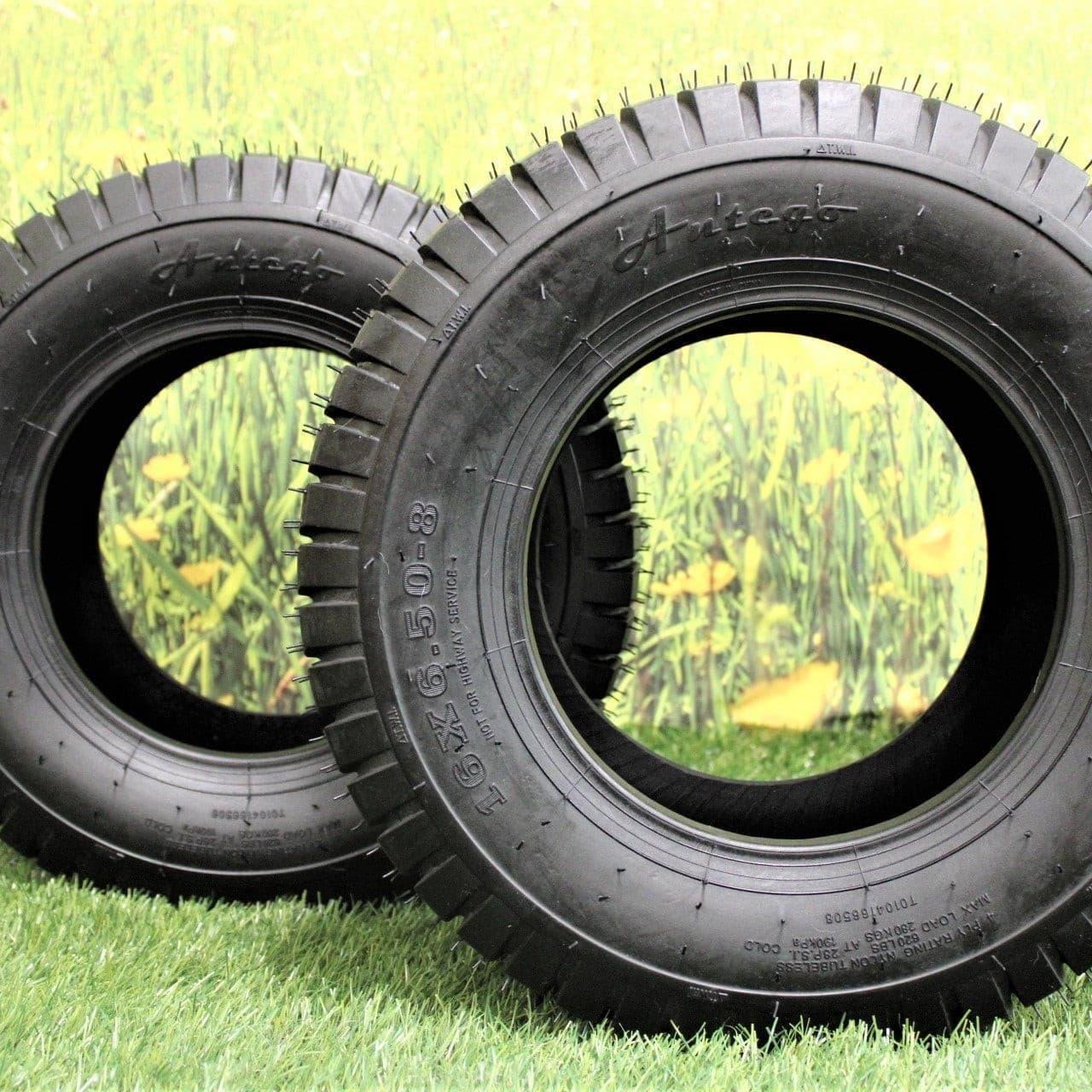 16x6.50-8 4 PLY Turf Tires for Lawn & Garden (Set of Four)