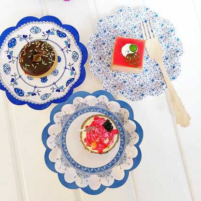 Blue and White Porcelain Series Disposable Paper Plate Chinese Style