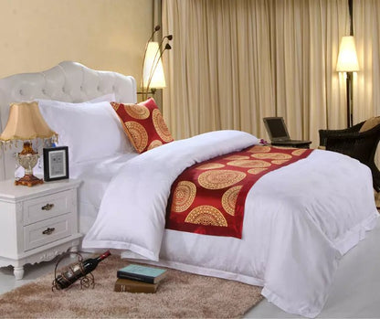 Hotel Bedding Decorative Cloth Bed Runner Bedspread Pure Color