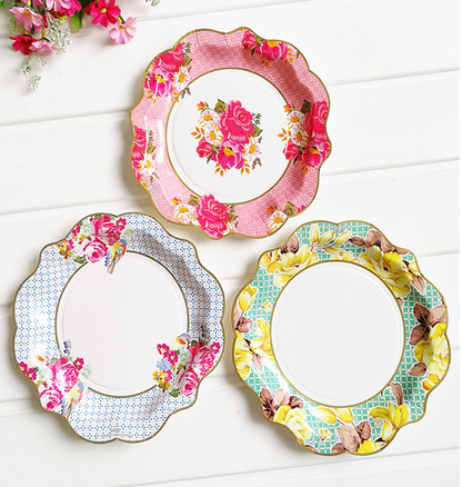 Blue and White Porcelain Series Disposable Paper Plate Chinese Style
