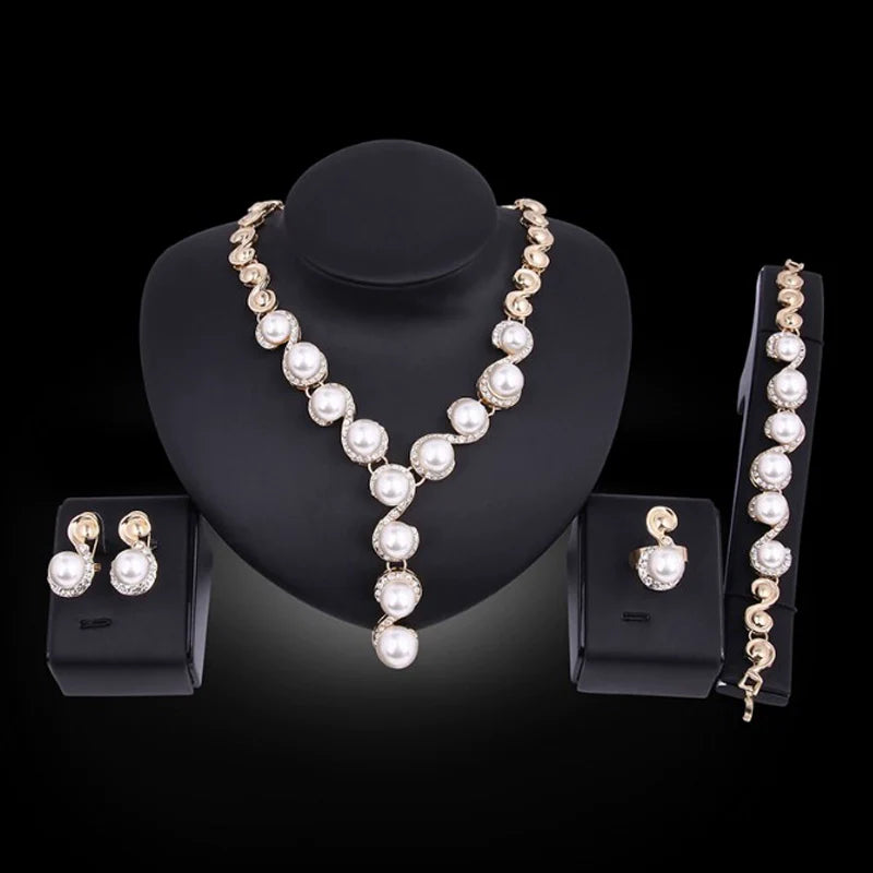 Fashion Inlaid Jewel Rhinestone Clavicle Chain Women's Banquet Earrings