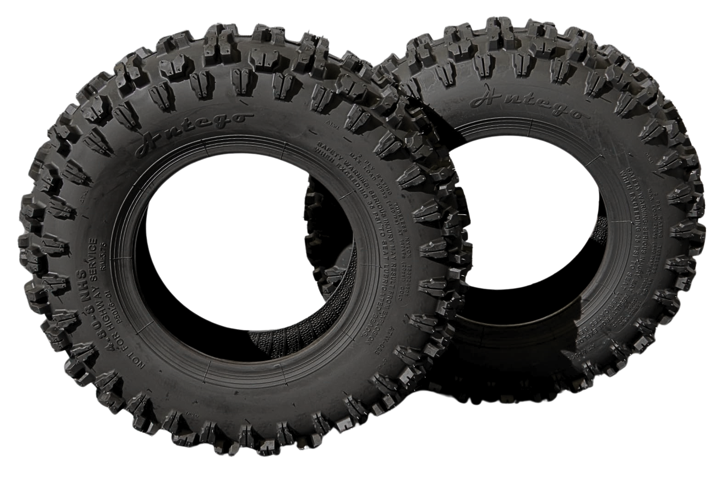 (Set of 4) Antego 4.80-8 ATW-053 2 ply Snow tires Non-directional