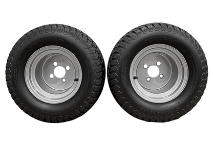 (Qty: 1) 20x12.00-10 with 10x8.5 Hustler Chrome Silver Assembly