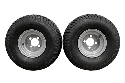 20x10.00-8  4 Ply Turf Tires with 8x7 Wheels  Lawn & Garden Mower and Golf Cart (Set of 2)