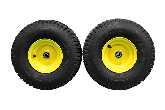 15x6.00-6 Tires & Wheels 4 Ply for Lawn & Garden Mower Turf Tires .75" Bearing (Set of 4)