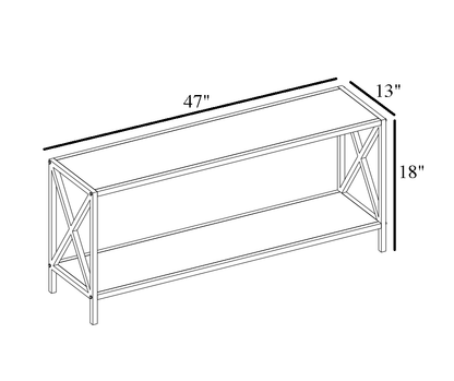 Xena 47'' Wide Metal Wood TV Stand & Media Console Table for TVs up to 55''