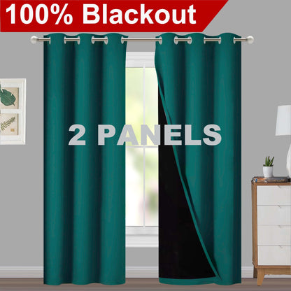 1pc Classic Blackout Curtains with Grommet Thermal Insulated Living Room Bedroom Kitchen Bathroom