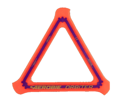 Aerobie Orbiter Triangle Boomerang Flying Disc Blue, Pink, Yellow